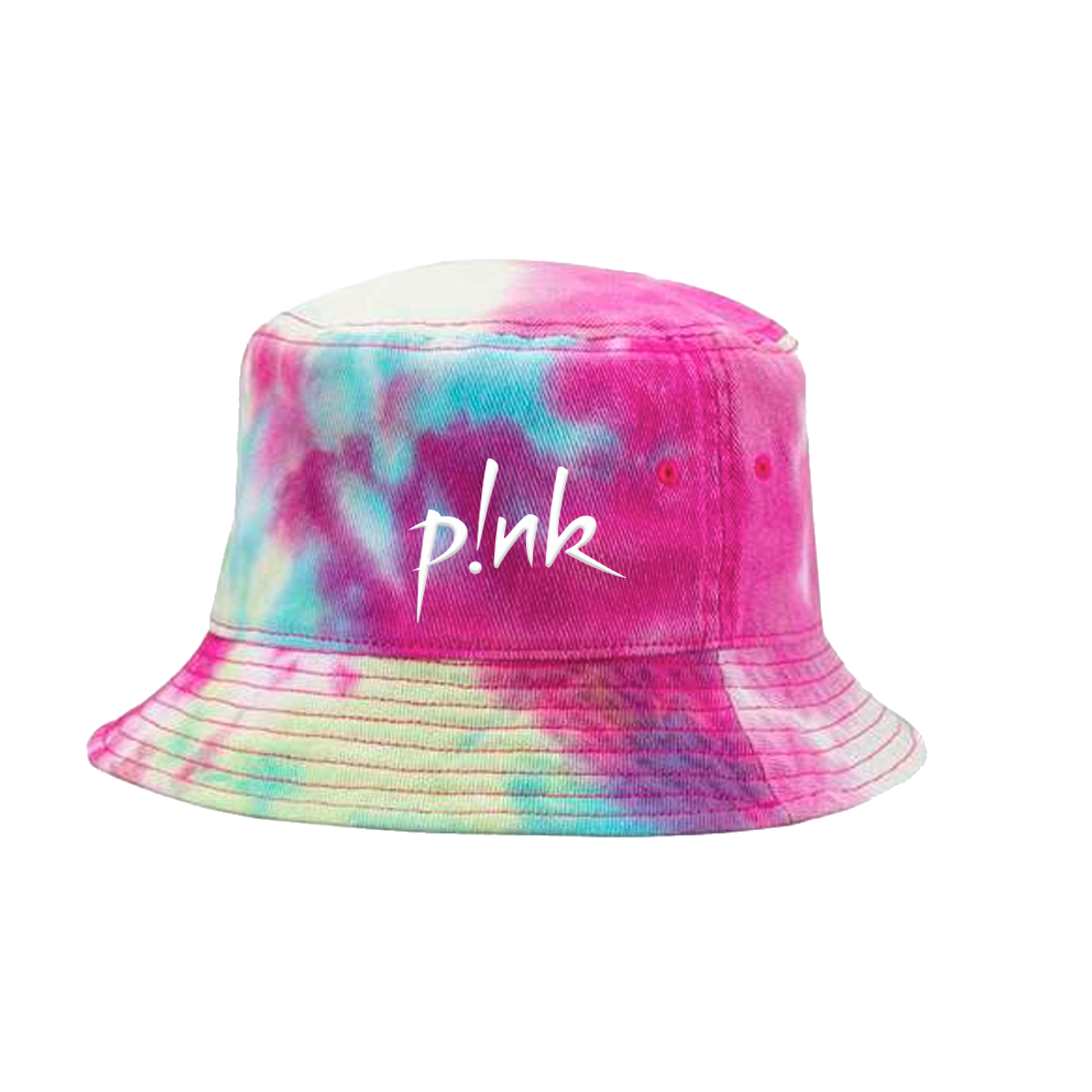帽子 lad musician PAINT ROSE + CAT BUCKET HAT P!NK Logo Tie Dye Bucket Hat – P!nk US Store