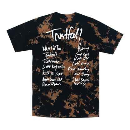 TRUSTFALL Bleach Dye Black Tee