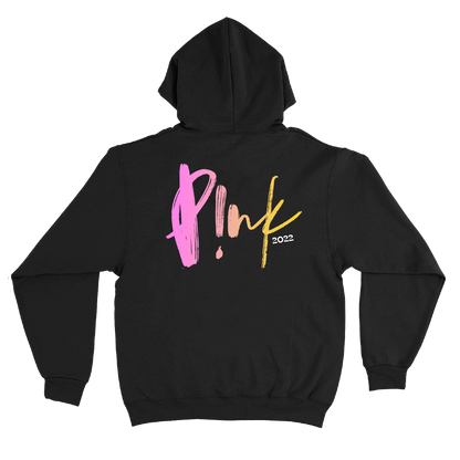 P!NK Gradient Cover Me In Sunshine Black Hoodie