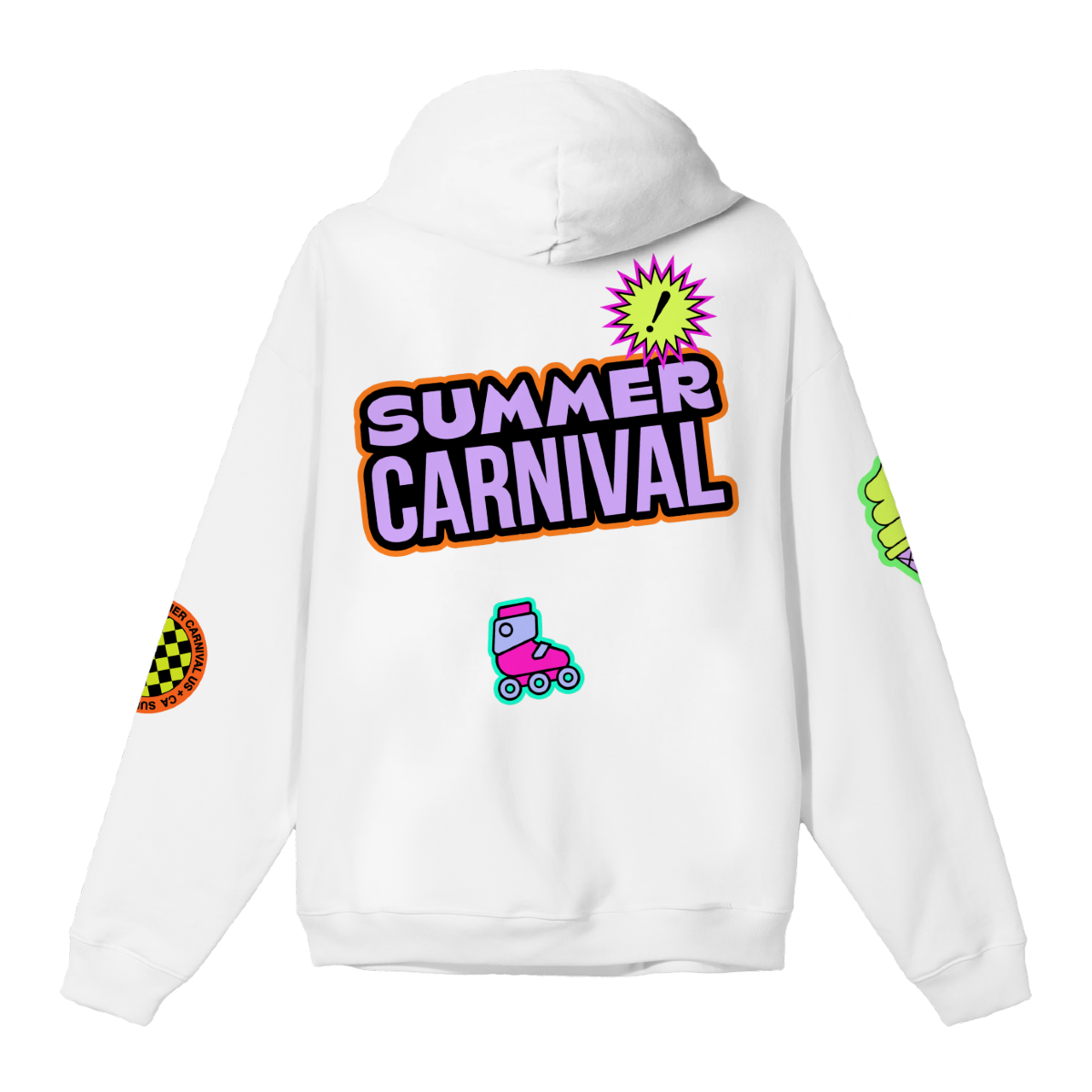 Summer Carnival 2024 White Pullover Hoodie