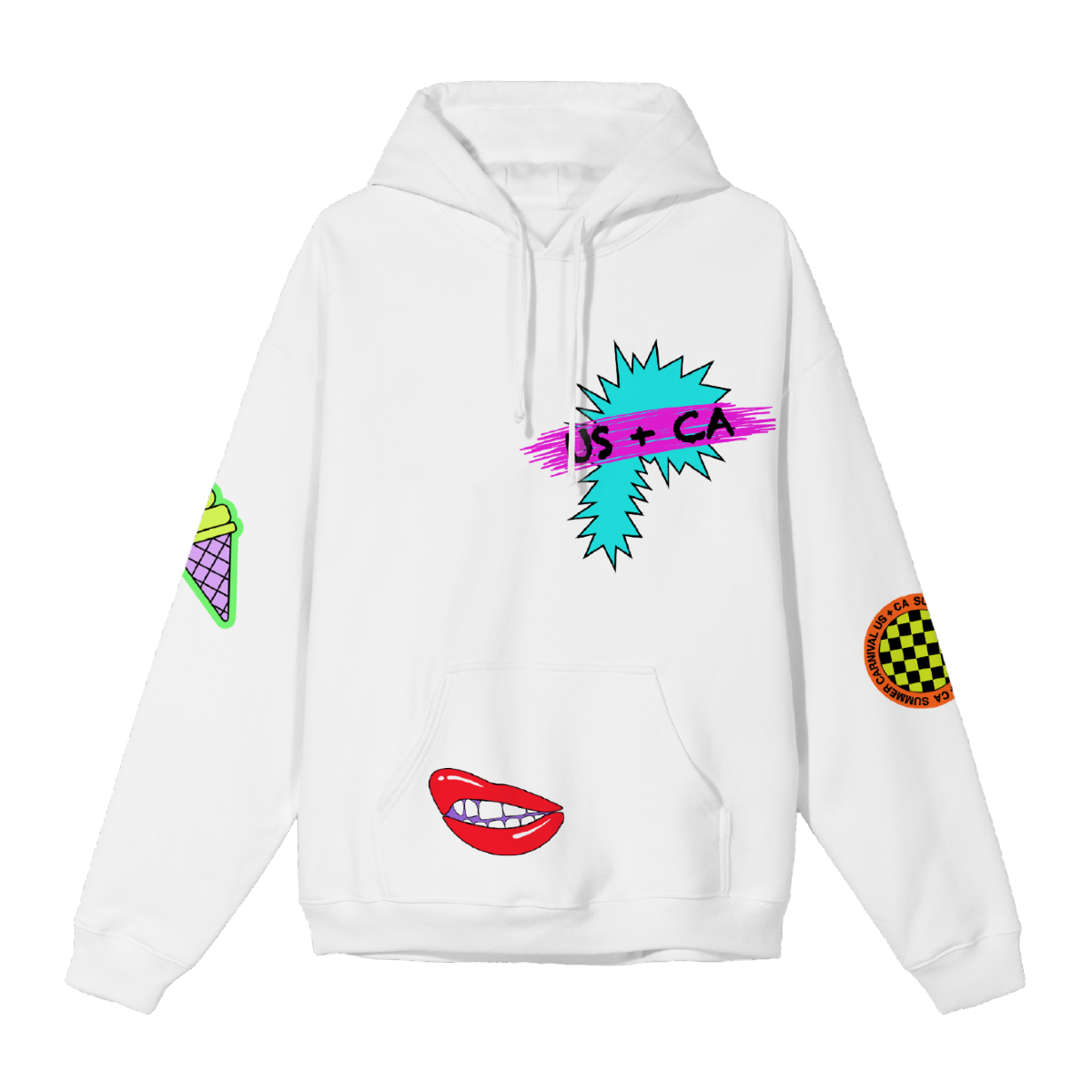 Summer Carnival 2024 White Pullover Hoodie