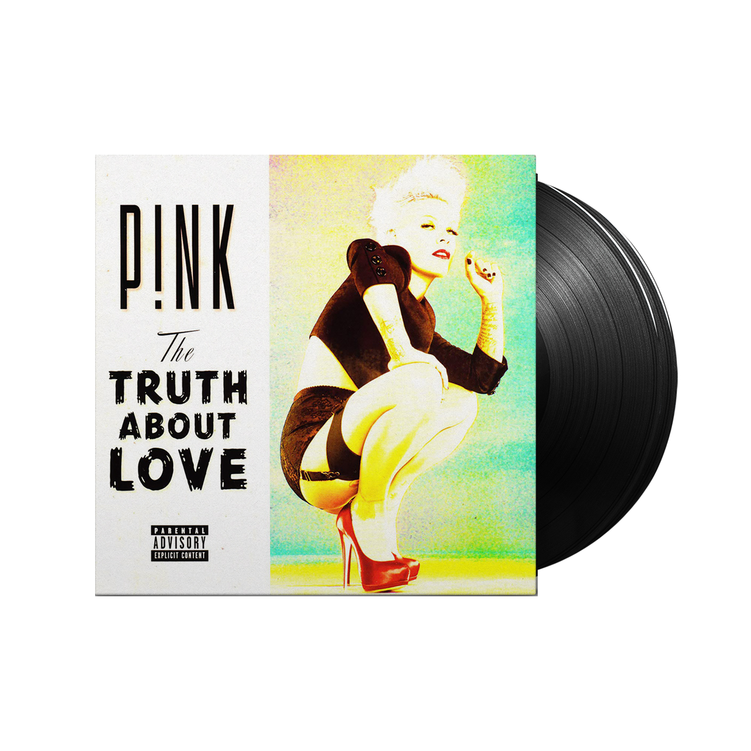 P!NK Summer 2022 Rainbow Photo White Tee